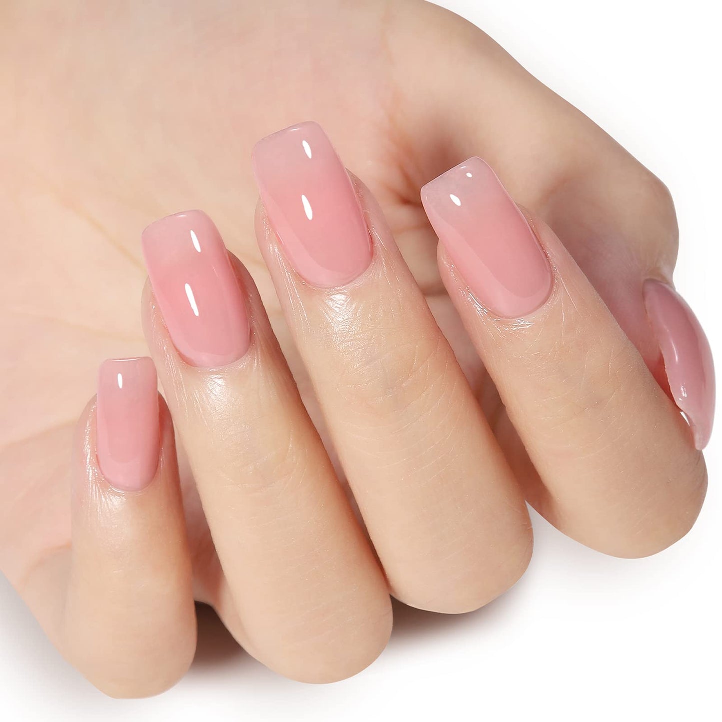 AILLSA Gel Nail Polish Nude Pink Gel Polish Sheer Neutral Color Jelly Gels Nail Polish Natural Translucent Soak Off U V Nails for Valentine Nail Art French Manicure at Home 0.51 Fl Oz /GB49