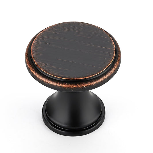 Ravinte 10 Pack Oil Rubbed Bronze Kitchen Cabinet Knobs, Solid Oil Rubbed Bronze Pulls Zinc Handles Simple Drawer Cabinet Hardware for Cupboard Drawer Knobs