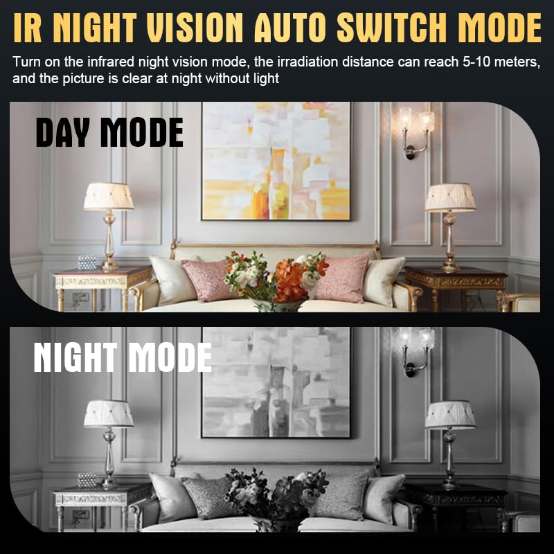 Mini Indoor Security Wireless Home Camera Small Outdoor WiFi Pet Cameras,2025 Upgraded 1080P Tiny Nanny Cam, Wide Angle,Night Vision, House Indoor Outdoor Cameras, No Need WiFi Cams,For Home Security