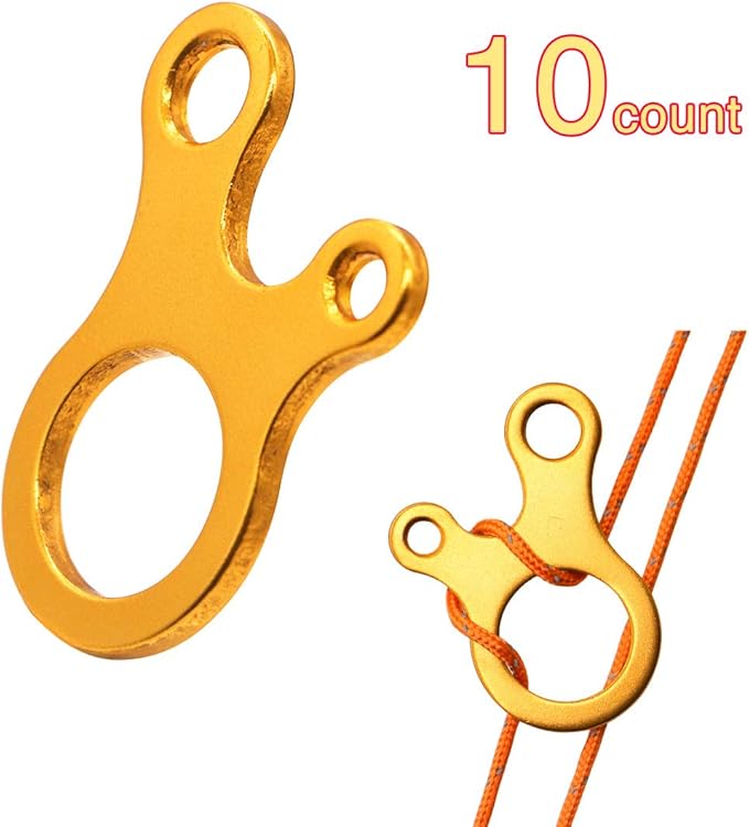 onewind Aluminum Alloy Guyline Cord Adjuster Tent Tensioners Rope Adjuster for Tent Hiking Camping 10Pack