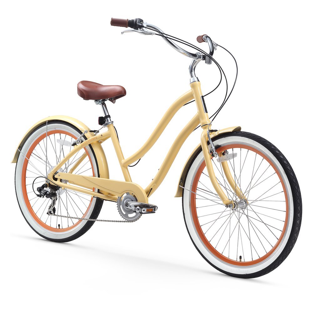 sixthreezero EVRYjourney Women's Beach Cruiser Bike, Step-Through Touring Hybrid Bicycle