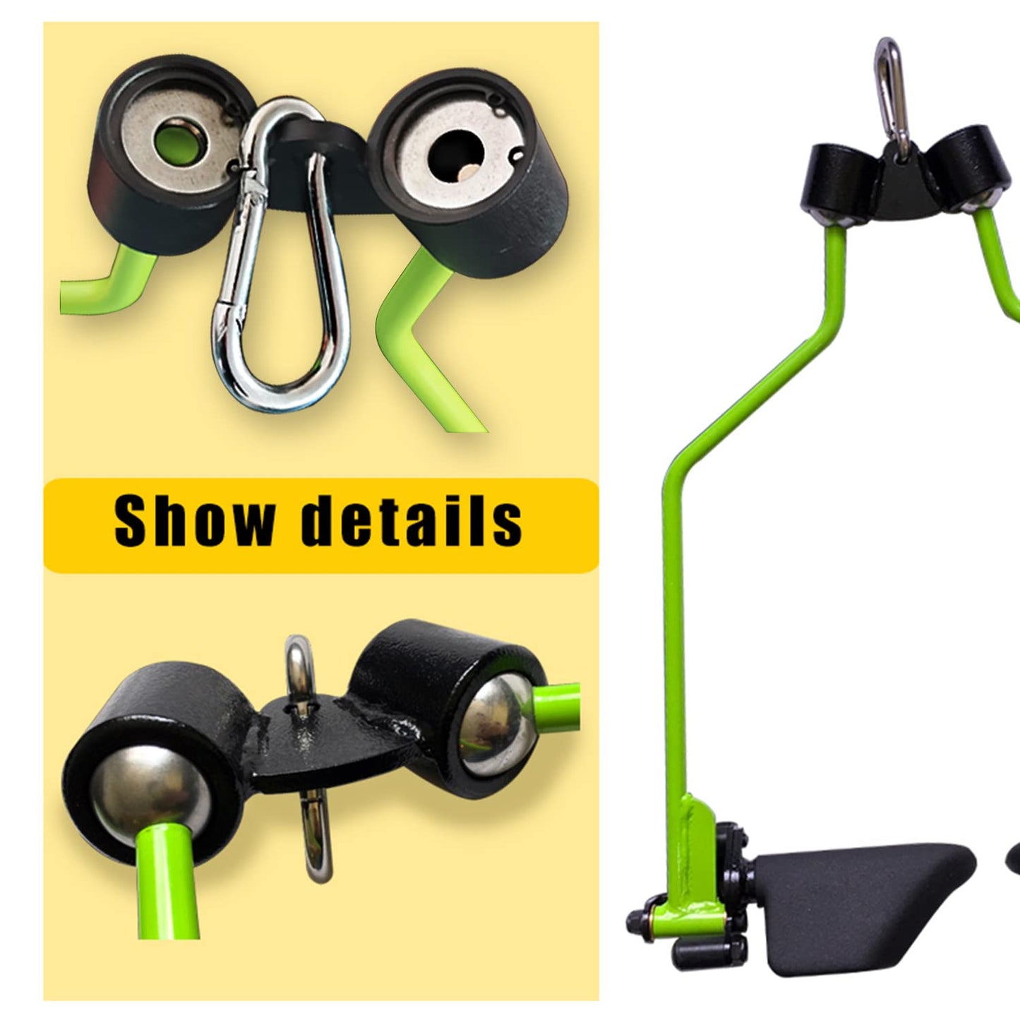 Home Gym Fitness Spreader Bar, Multi-Grip Wide Lat Pull Down Bar, Neutral Grip Handle, Lat Pulldown Attachments Long Bar for Cable Pulley System Mahine, T-bar Row Landmine Attachment (SP-SPREADER BAR)