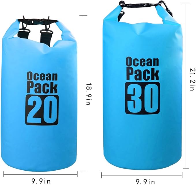 Dry Sack/Floating Waterproof Bag 2L/5L/10L/20L/30L for Boating, Kayaking, Hiking, Snowboarding, Camping, Rafting, Fishing and Backpacking