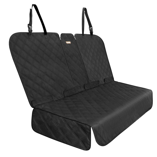 ALLANSING Back Seat Cover 60/40 Split Bench for Cars,Trucks,SUVs - Waterproof Easy Cleanup Car Seat Protector Great for Messy Kids and Drooling Pet Dogs(Black)