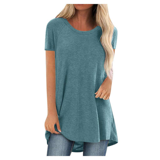 Aniywn Women's Plus Size Sweatshirt Tops Ladies Baggy Short/Long Sleeve Thin Solid/Printing Pullover Blouse T Shirts