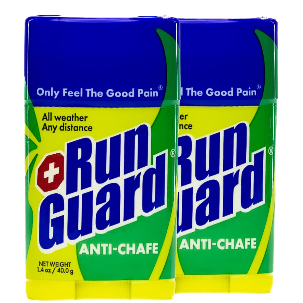 Anti-Chafing Stick - Made with 100% Plant-Based Ingredients Plus Beeswax. Works for All Distance Runners from 5K Walks/Runs to 100 Mile Ultra Marathons (1.4oz pack of 2)