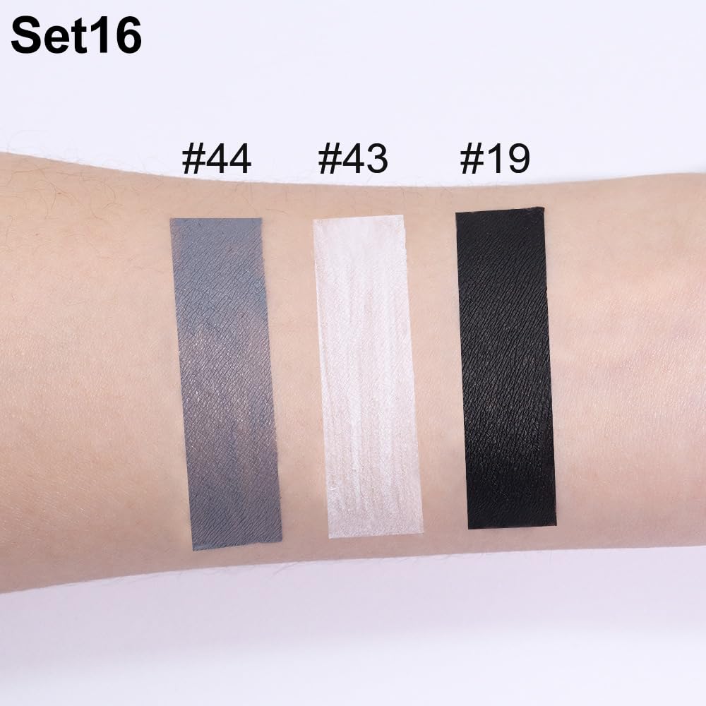 AMY'S DIARY Black White Gray Matte Plum Liquid Lipstick 3Pcs Sets,24-hour Lipstick Long Lasting Permanent L Magic Lipstick Waterproof Lip Stain 24 Smudge Waterproof for Women (Set16)