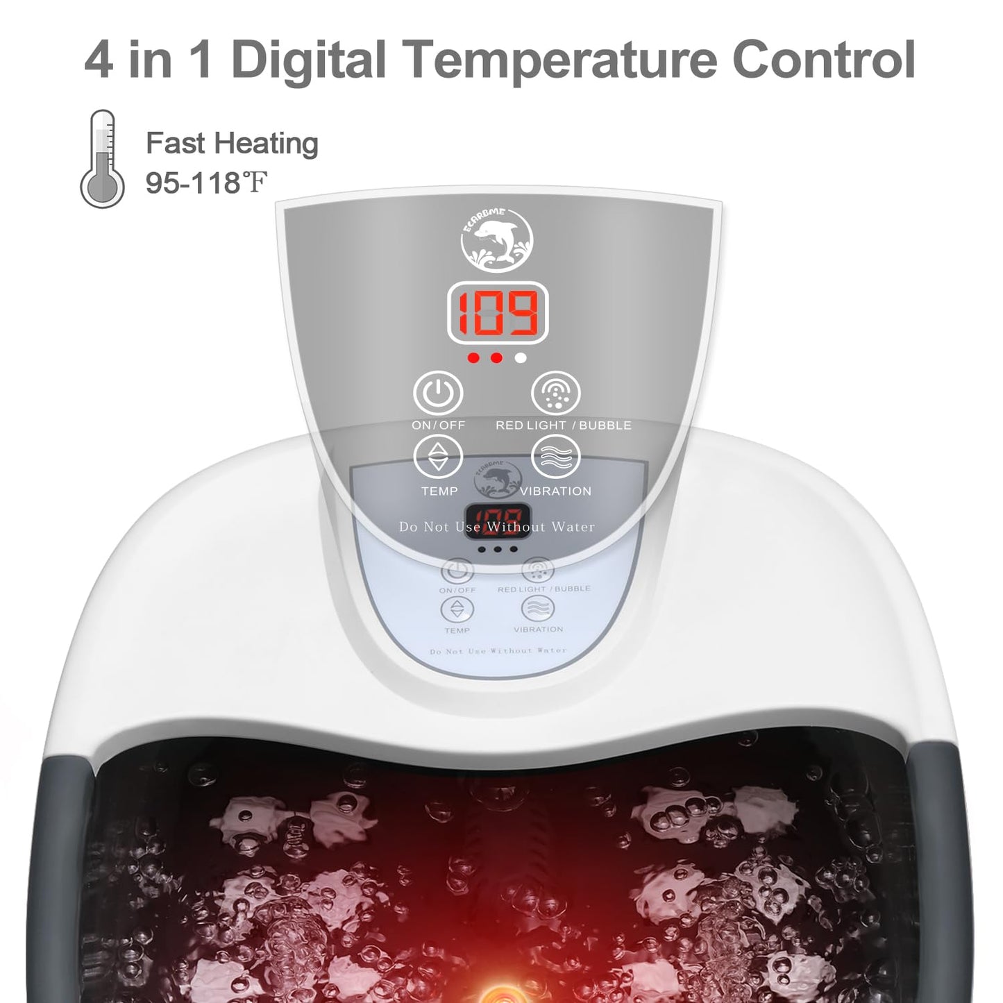 Foot Spa Bath Massager with Heat [2025 Upgraded], Jets, Vibration, Adjustable Temp, Bubbles, Epsom Salt, Foot Soaking Tub with 22 Shiatsu Massage Rollers, Pedicure Foot Spa for Relaxation, Black