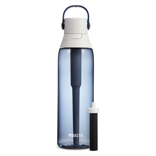Brita Insulated Filtered Water Bottle with Straw, Reusable, Christmas Gift and Stocking Stuffer For Men and Women, BPA Free Plastic, Night Sky, 26 Ounce