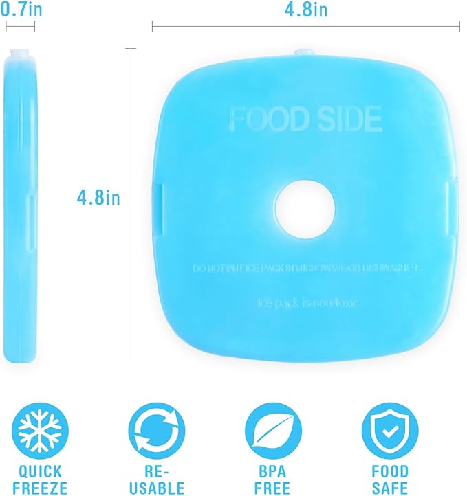 JMEXSUSS Ice Packs for Lunch Boxes,Reusable Ice Packs for Coolers Camping, School and Work (Pack of 4)