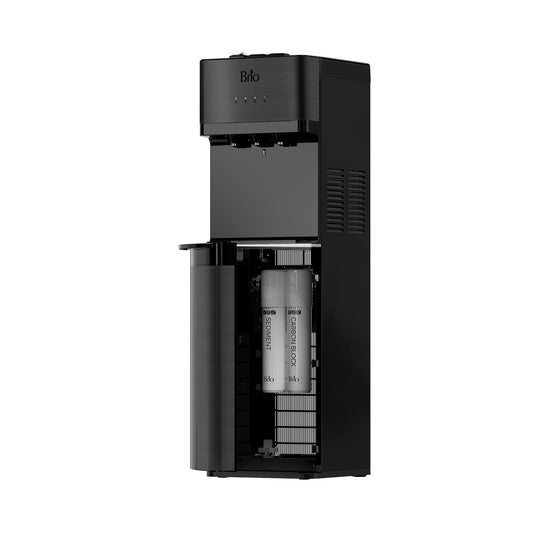 Brio Bottleless Water Cooler Dispenser w/ 2-Stage Filters (Included) removes PFAS & Microplastics for Clean Drinking Water, UL Certified | 3 Temp (Hot, Room, Cold) w/Child Safety Lock & LED Display