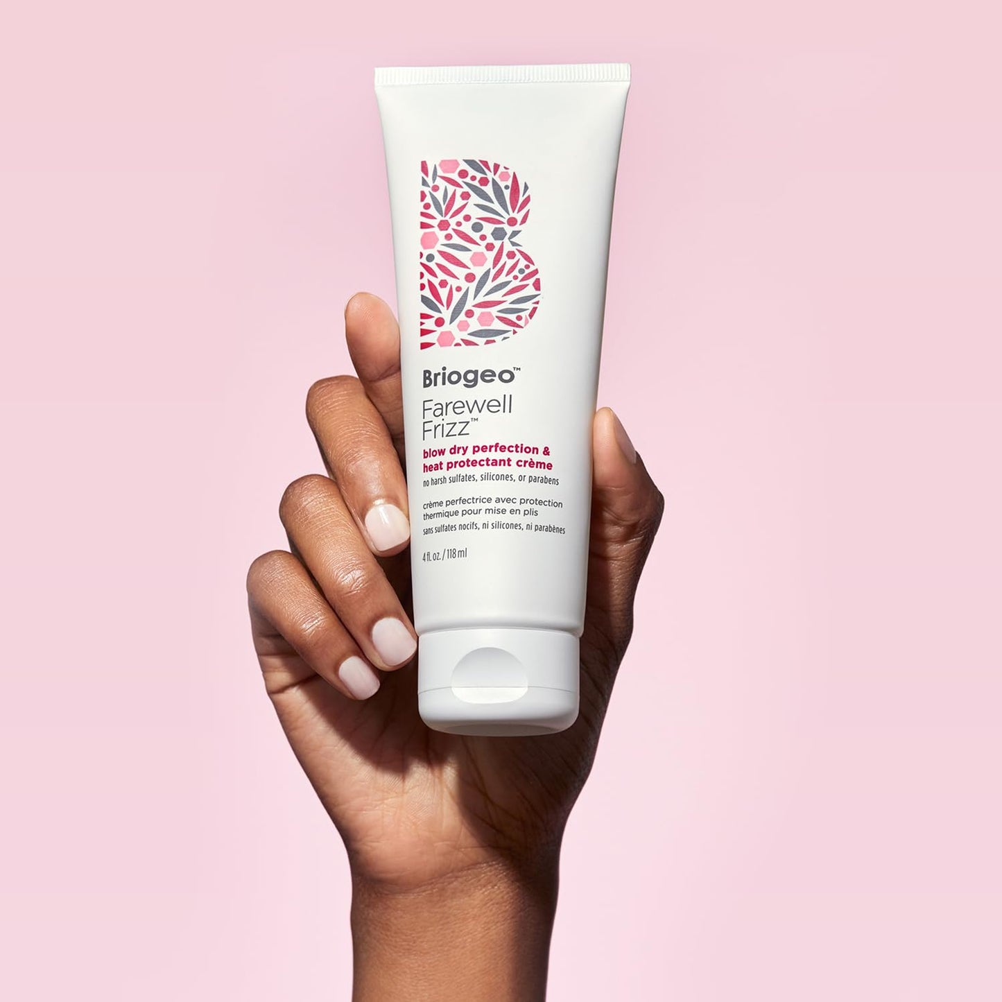 Briogeo Farewell Frizz Blow Dry Perfection & Heat Protectant Crème, Anti Frizz Hair Cream with Argan Oil for Styling, Silicone-free, Heat Protectant, Smooths Hair, Vegan, Cruelty-Free, 4 fl oz