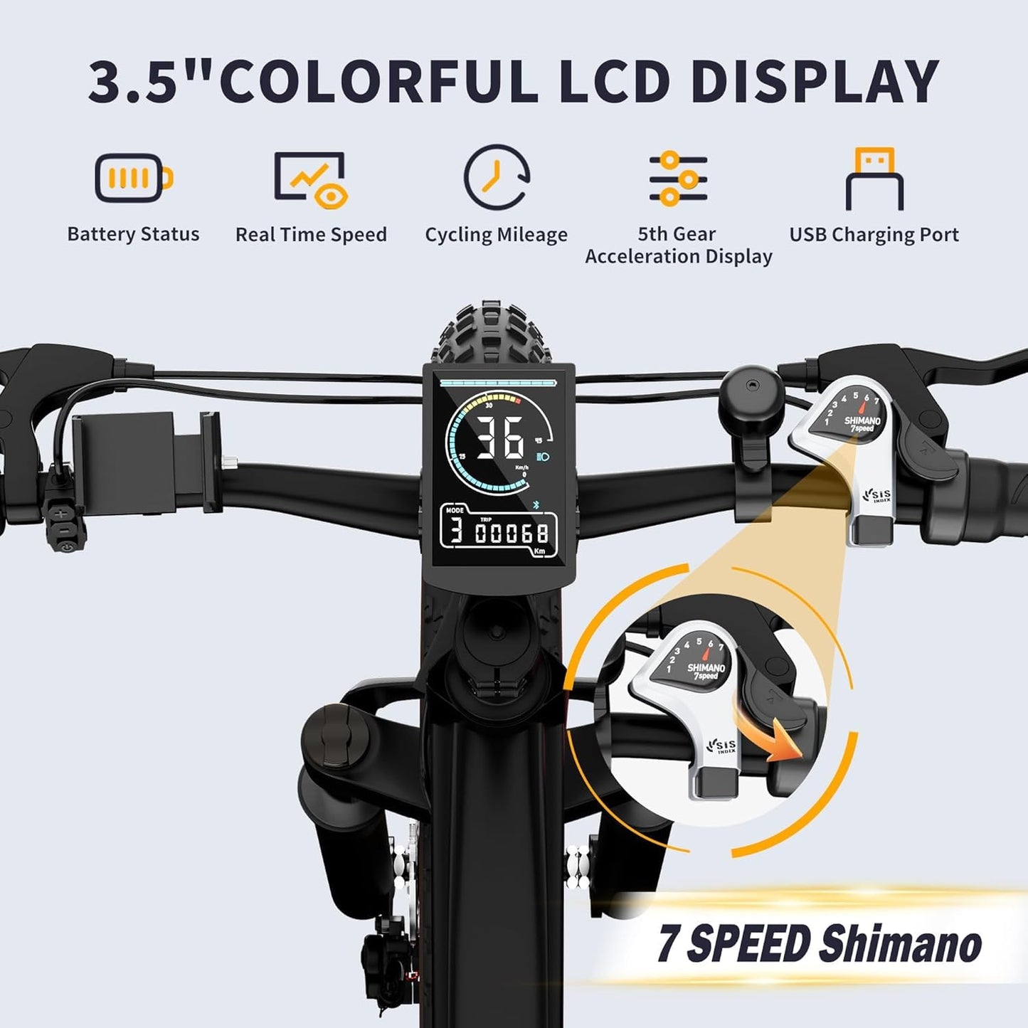BENIFORE C26 Electric Bike for Adults 1400W Peak, 28MPH 72 Miles 48V 720Wh Removable Battery Electric Mountain Bike, 26"*3.0" Fat Tire Mountain Ebikes with Hydraulic Suspension, UL Certified