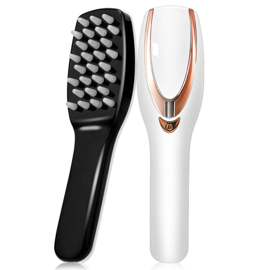 AIBOKEE Electric Hair Massager for Hair Growth and Stress Relaxation, Hair Massage Brush for Men & Women, Stress Relief & Fatigue Relaxation - White