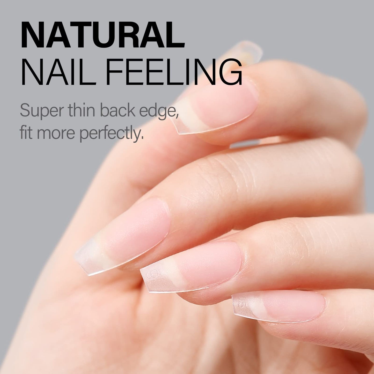AILLSA Short Coffin Nail Tips 450pcs Soft Full Cover Gel Nail Tip Matte Pre-filed Press On False Nails Tips Fake Extension Gelly Nails Tip for Acrylic Nails Professional With Gift Box （15 Sizes）