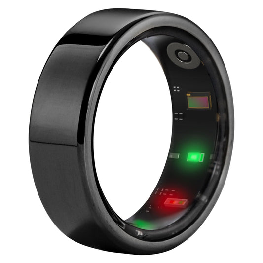 AMOVAN Smart Ring Health Tracker, Fitness Sleep Heart Rate Blood Oxygen Tracker Smart Ring, Water Resistant Bluetooth Fitness Tracker Rings