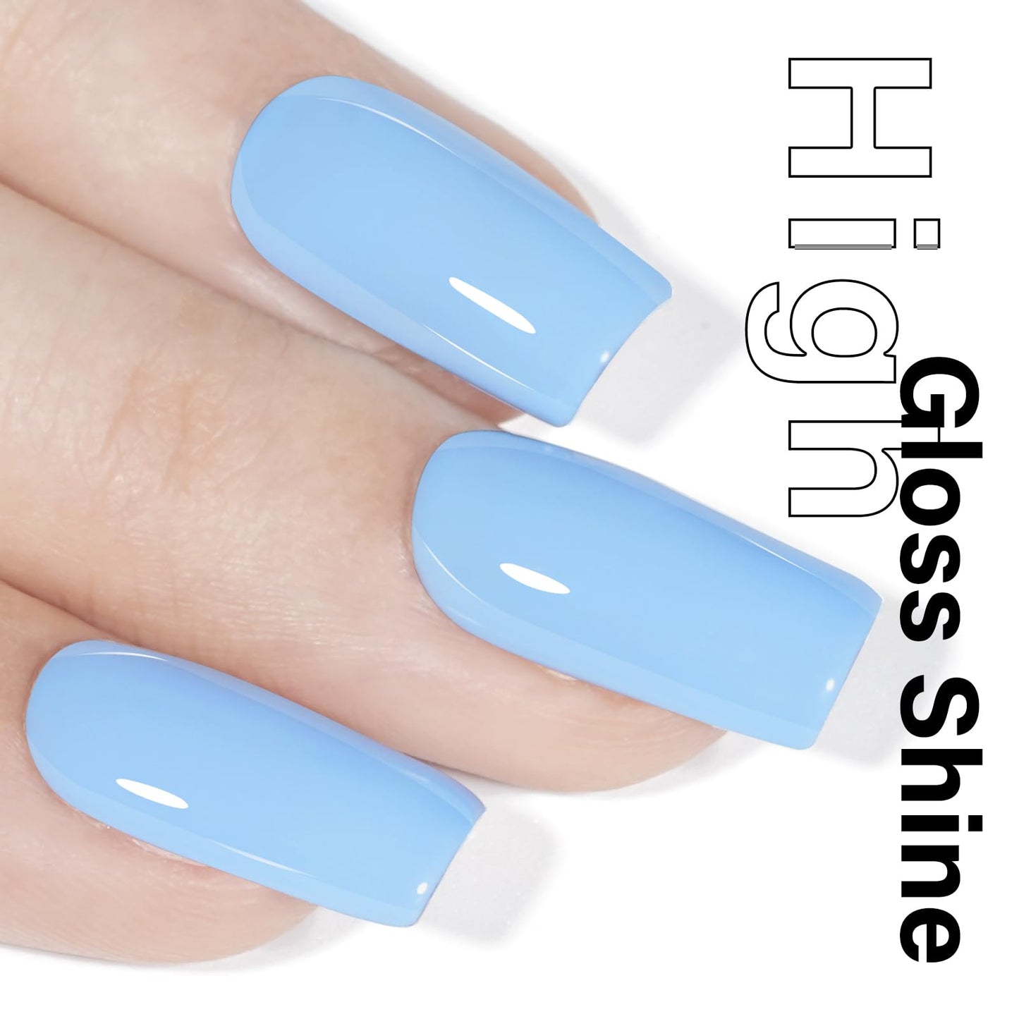 AILLSA Pastel Sky Blue Gel Nail Polish Macaron Bright Spring Summer Colors Cotton Candy Gel Polish Soak Off U V for French Nail Manicure Salon DIY Holiday Gifts 0.5 Fl Oz GB85