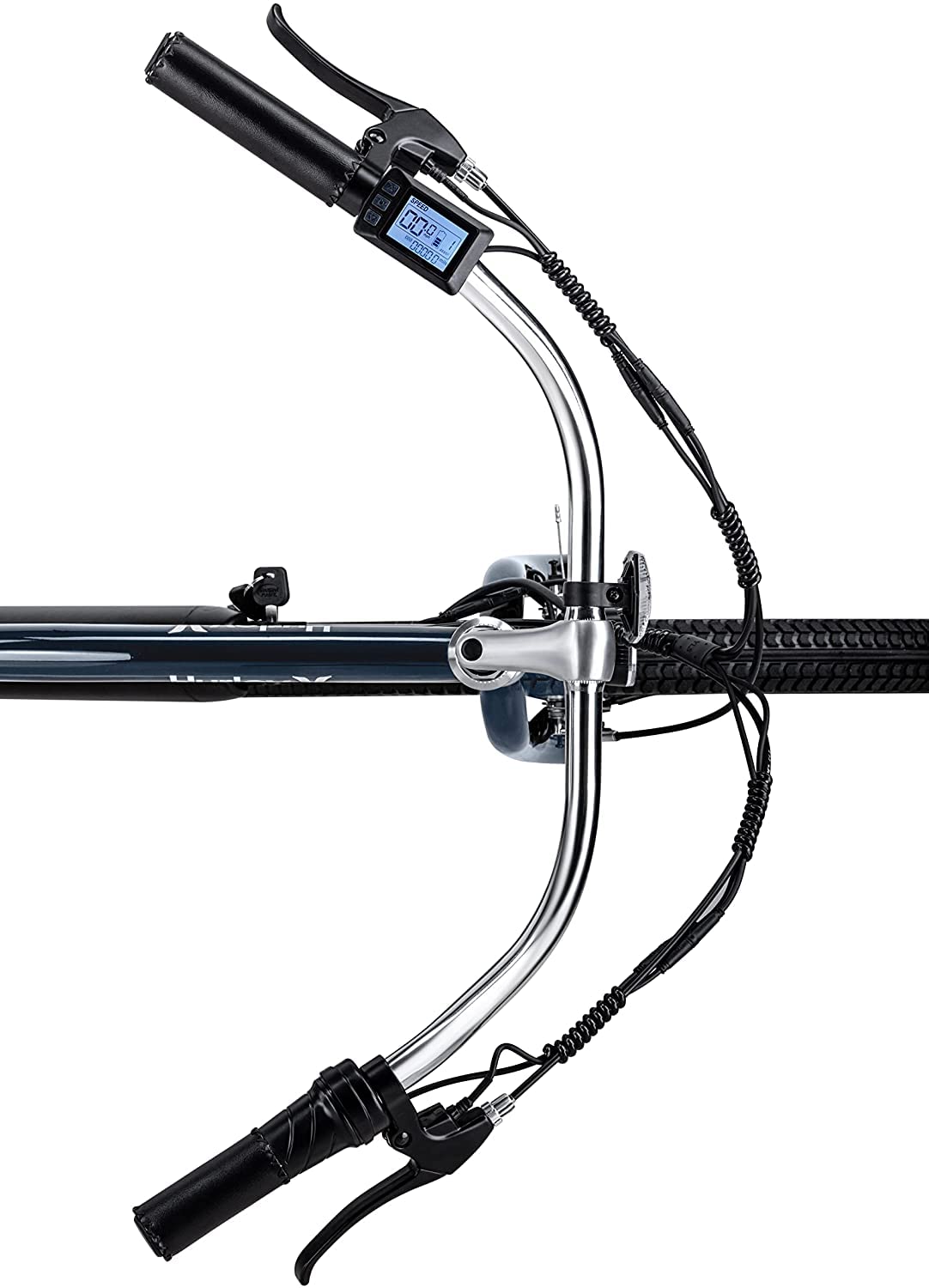 Hurley Electric Bikes Kickflip Beach Cruiser Single Speed E-Bike (Navy, Medium / 16 Fits 5'4"-6'1")