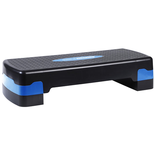 HolaHatha Compact Portable Aerobic Step Platform Workout Exercise Equipment, Fitness Cardio Stepper with Adjustable Height for Home Gym & Travel, Blue
