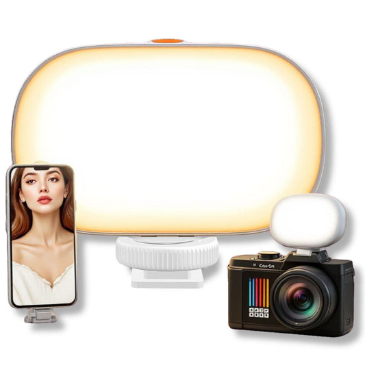 aLLreLi Phone Light Clip, Rechargeable Selfie Light with 600mAh Battery, Adjustable 3-Mode Light Temperature, Portable Clip-On Ring Light for Selfies, Videos, and Makeup
