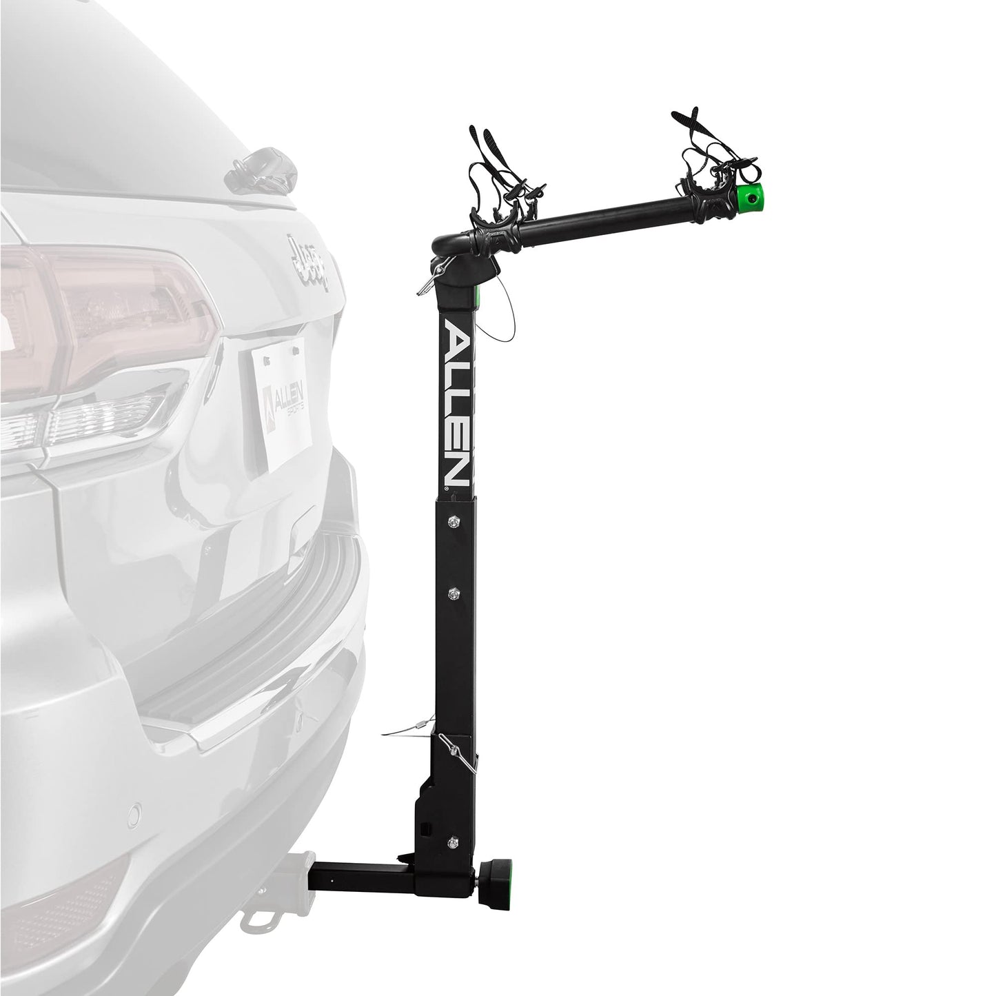 Allen Sports Deluxe Locking Quick Release 2-Bike Carrier for 2 in. and 1 1/4 in. Hitch, Model ZN522Q, Black