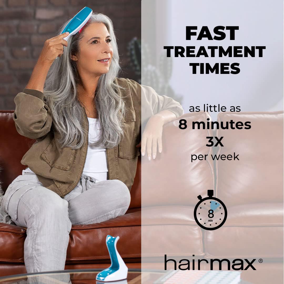 Hairmax Ultima 12 LaserComb - (FDA Cleared) Laser Hair Regrowth Treatment Device for Men & Women - Reverses Thinning Hair Loss - Red Light Therapy to Stimulate Hair Growth - Cordless Design