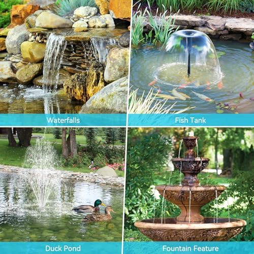 Antfraer Pond Filter with Pump Kits, Pond Filters for Outdoor Ponds Built In 660GPH Pond Pump, Pond Filter Box Suitable for Garden, Fountain, Pond, Animal Sink, Waterfall, Aquarium-Corded Electric