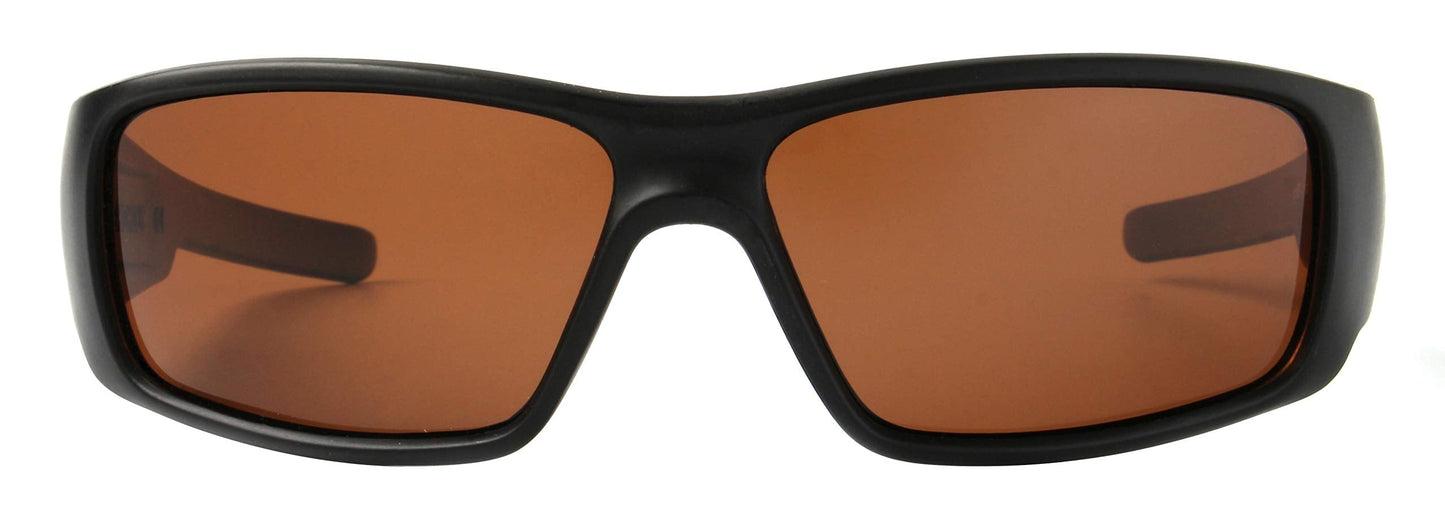 Fishoholic Polarized Fishing Sunglasses (8 Color Options) - Free Hard Case & Pouch - UV400 - Great Fishing Gift for Dad Son (mb-AMB)
