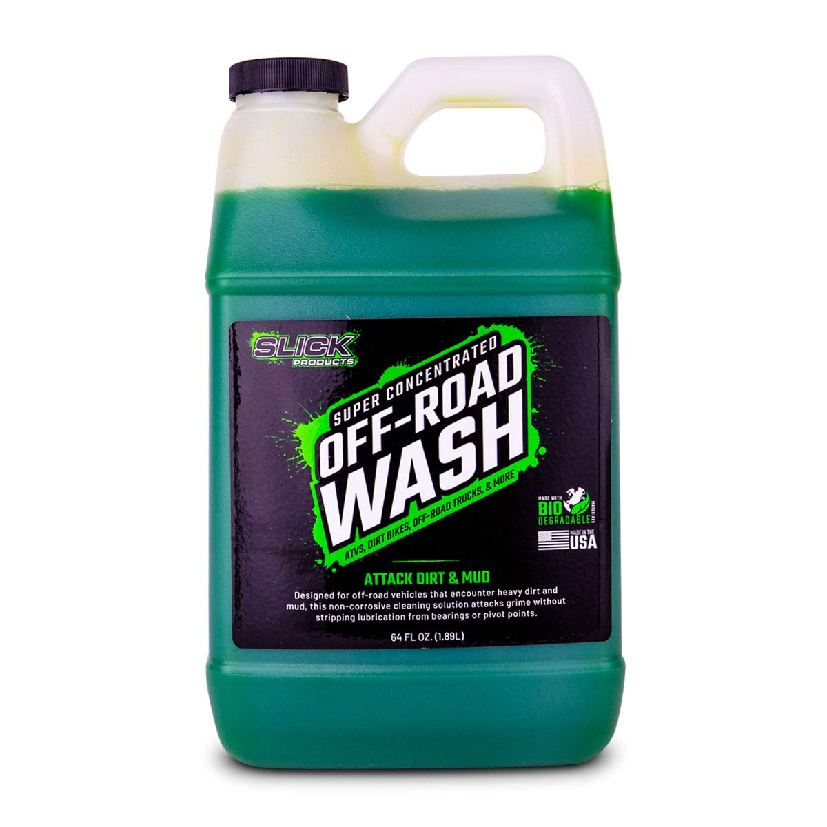 Slick Products Off-Road Wash (64 oz.) + Garden Hose Foam Gun Bundle - Super Concentrated Bike, ATV, UTV, Truck Wash Foam Shampoo for Heavy Dirt and Mud