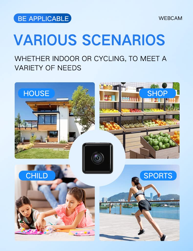Mini Indoor Wireless WiFi Camera Small Home Security Cameras 2025 Tiny Body Small Outdoor Camara Micro Nanny Cam Pet Dog Babysitter House Security Camaras micro Door Room Cams No Need Wifi Camera