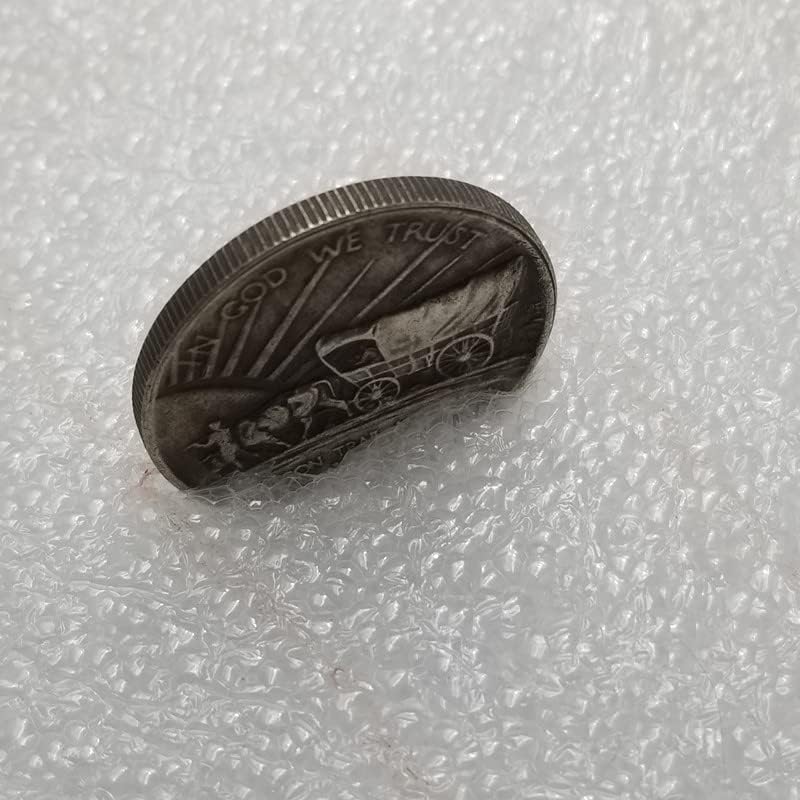 Antique Coins Collection, 1934 American Oregon Trail Memorial Half Dollar Old Coins, U.S. Ancient Coin for Collectors, Vintage Lucky Coin(1934 Indian)