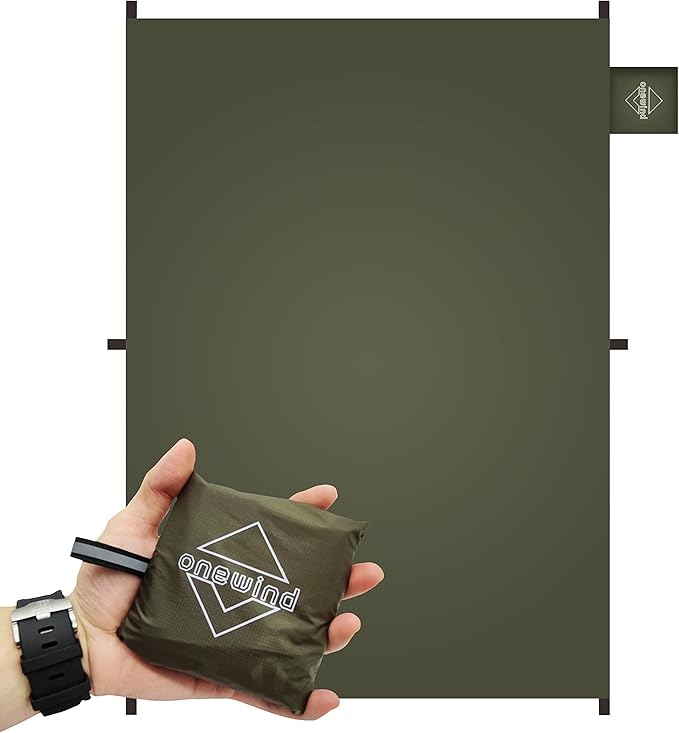 Onewind Compact Footprint, 4000mm Waterproof Rate PU Coating, 55" *39"Ultralight Camping Floor Ground Sheet with Carry Bag for Backpacking, Hiking, Camping, Picnic, Ground