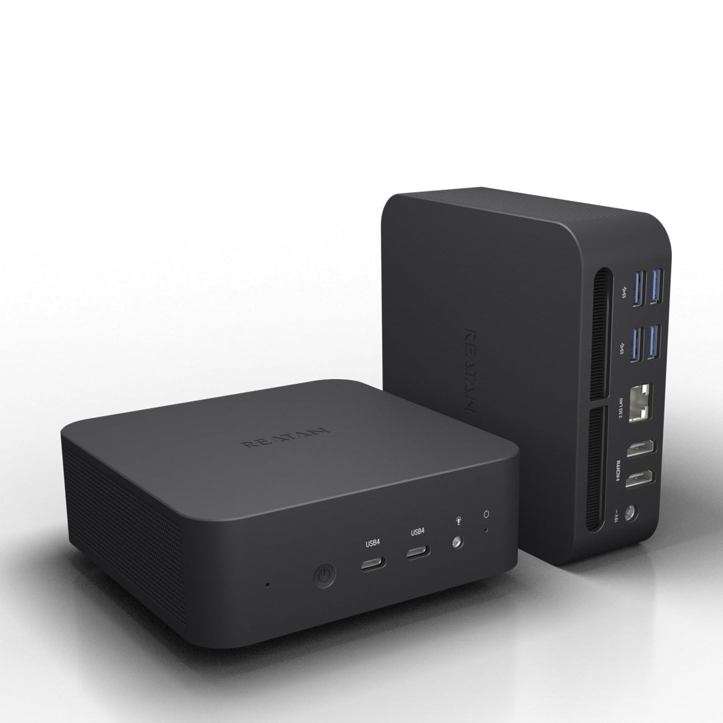 Reatan Mini Gaming PC AMD Ryzen 9 7940HS(up to 5.2GHz) 64GB DDR5 2TB SSD 5600 MHz RAM, Desktop Mini Computers, Radeon 780M Graphics,Quad Display 2.5Gbps LAN, HDMI 2.1, 8K USB 4.0 Wi-Fi 6E/BT5.3