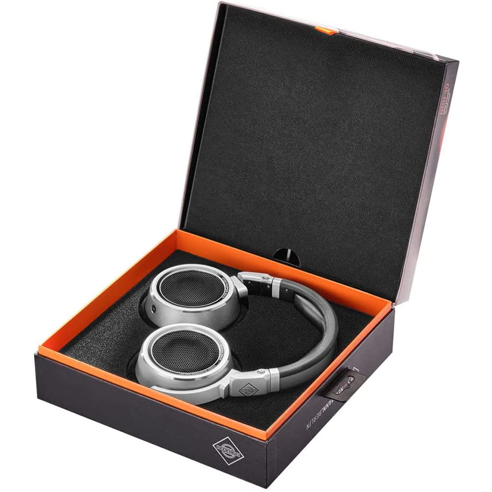 Neumann NDH 30 Dynamic Reference-Class Open-Back Studio Headphone Bundle with Auray HPDS-B Desktop Headphone Stand & 3.5mm Mini to Mini Cables, Black