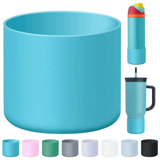 UBEEKOO Tall Silicone Boot for Owala Tumbler 40oz, for Owala FreeSip 24oz, Sleeve Cover for Stanley 24oz IceFlow Fast Flow Water Bottle, Anti-Slip Bottom Protective for Owala Accessories,SkyBlue