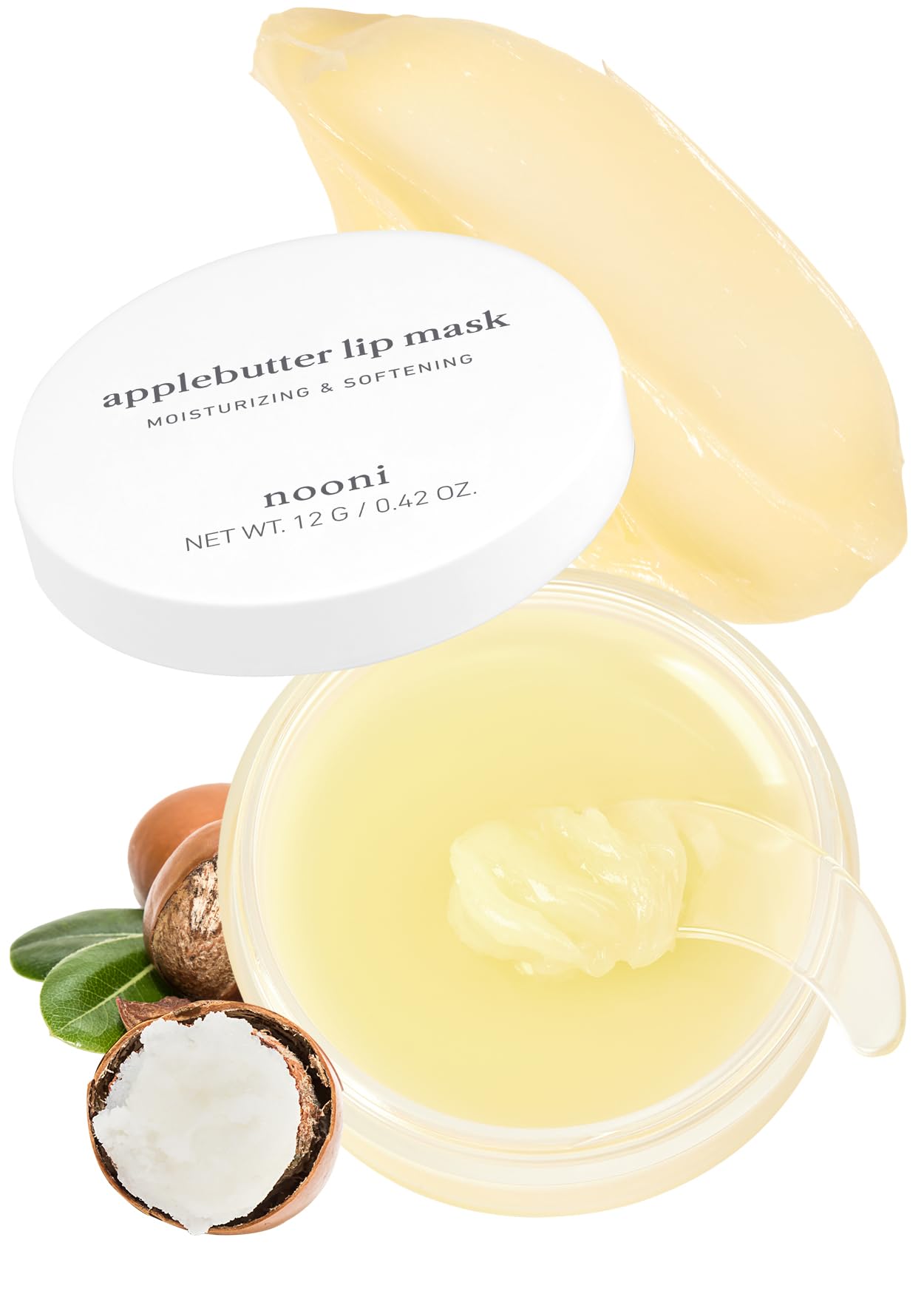 NOONI Korean Lip Butter Melting Balm (Applebutter) + Korean Vegan Lip Oil - Applecoco 0.12 Fl Oz Bundle