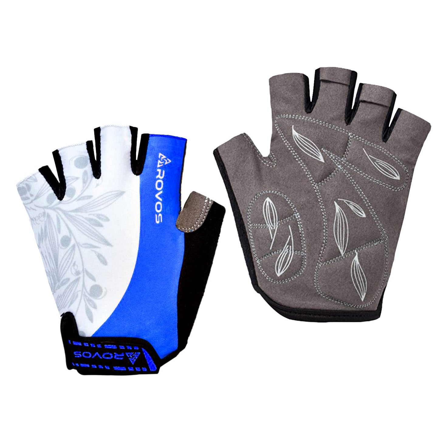 ROVOS Cycling Gloves Mountain Bike Gloves Biking Gloves for Men/Women 5MM Shock Absorbing Pads Half Finger Sports Bicycle Gloves-for Workout Motorcycle Gym Training Outdoor