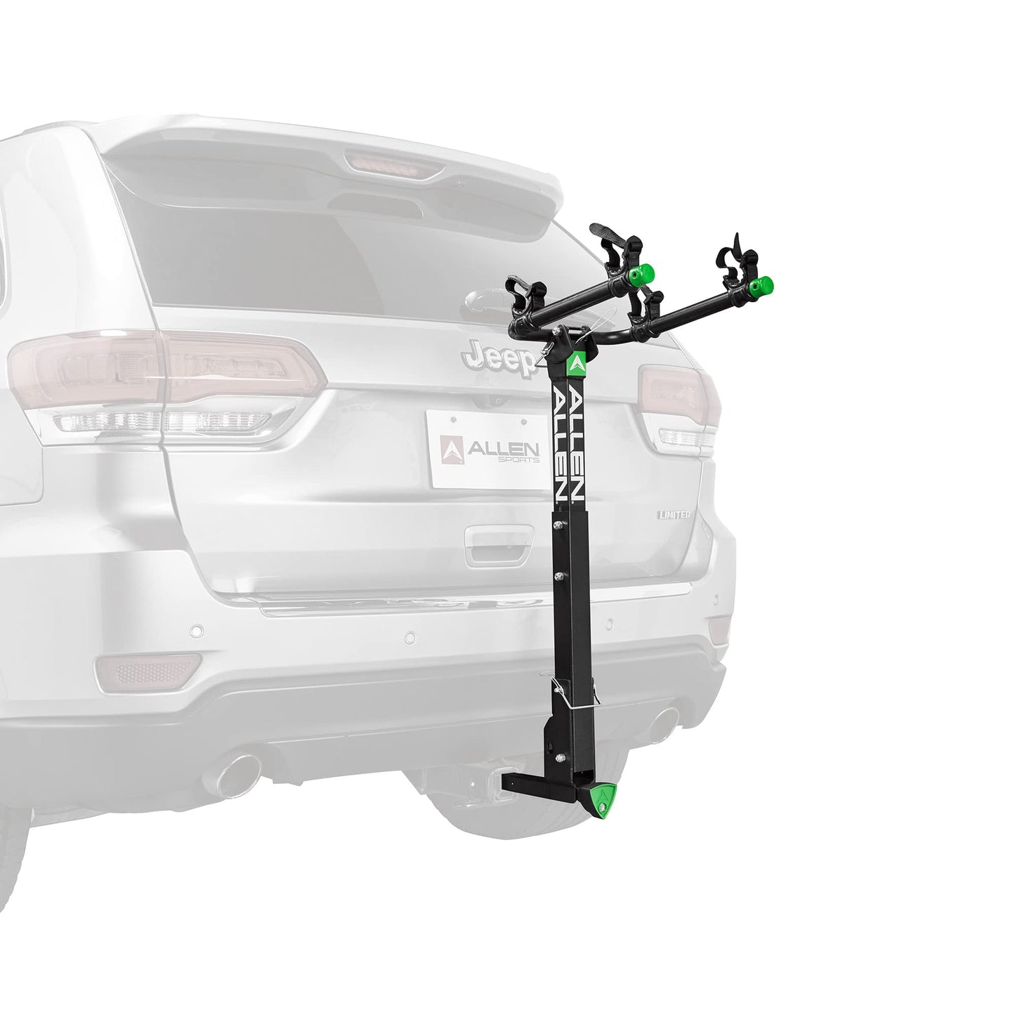 Allen Sports Deluxe Locking Quick Release 2-Bike Carrier for 2 in. and 1 1/4 in. Hitch, Model ZN522Q, Black