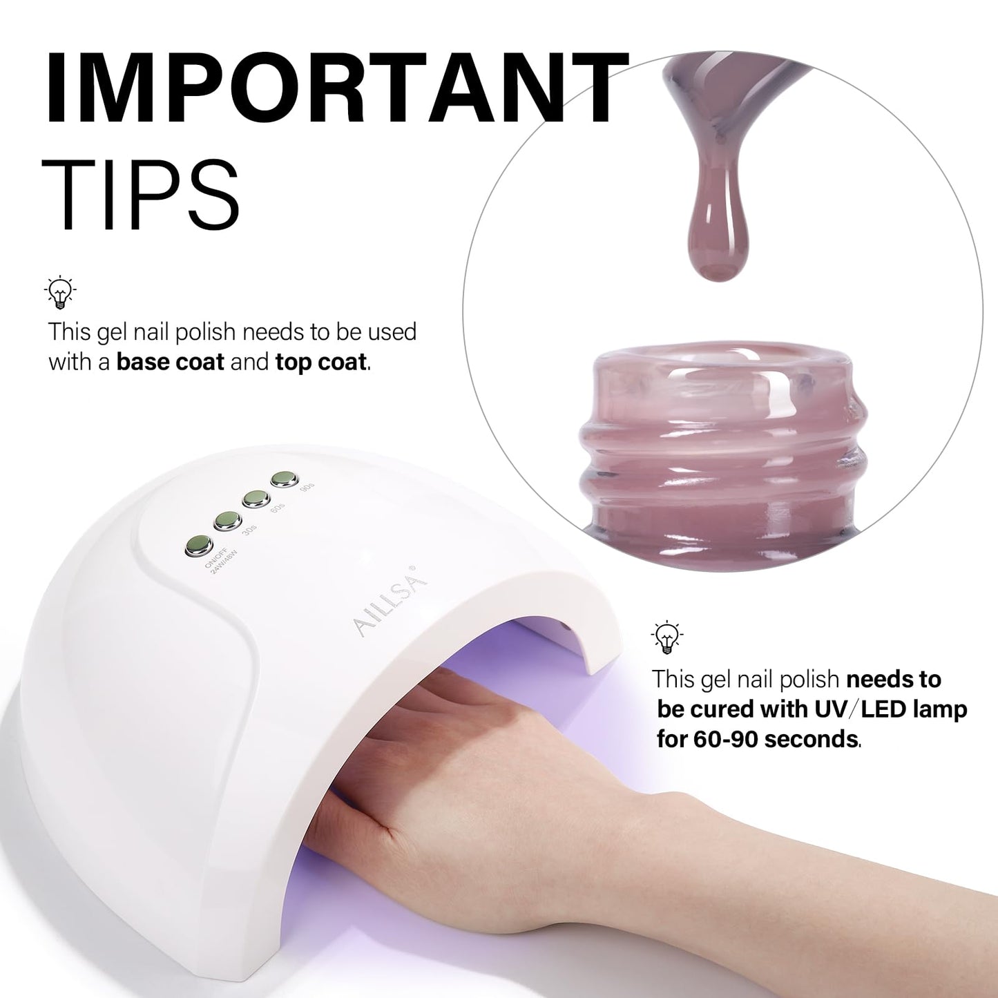 AILLSA Nude Gel Polish Crystal Violet Jelly Gel Nail Polish light Purple Translucent Gel Polish Long Lasting Sheer Neutral Color Nails Soak Off U V Gel for Nail Art at Home Valentine Gift 0.51 Oz GD62