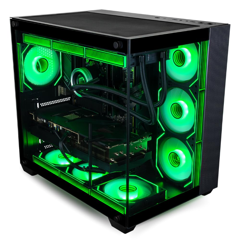 Panorama XL RTX 5090 Gaming Desktop PC - AMD Ryzen 9 9950X3D, 192GB DDR5 RAM, 4TB NVMe 990 Pro Gen4 SSD, 10TB HDD, WiFi 6E + BT, HDMI, Windows 11 Pro - Best 2025 RGB Prebuilt Tower Computer for Gamers