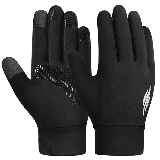 aopow Kid Gloves Kids Touchscreen Gloves - Winter Warm Cold Weather Gloves Touch Screen Running Gloves Thermal Riding Cycling Gloves for Boys Girls 10-12 Years, L