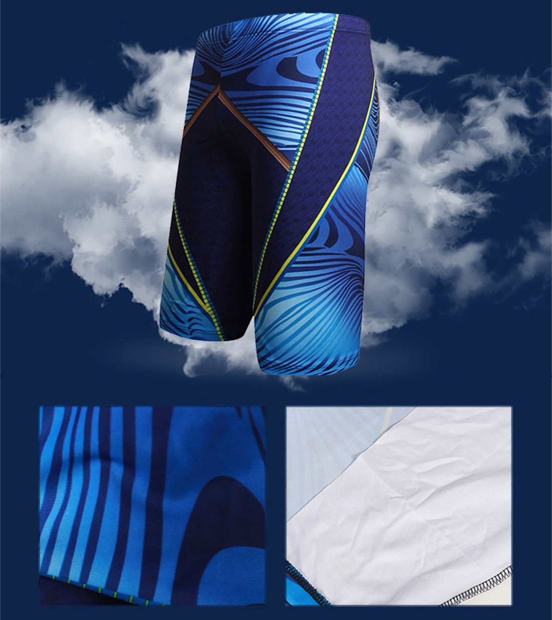 AIEOE Men's Swim Jammers Quick Dry Training Swim Jammer Swimsuit Trunk