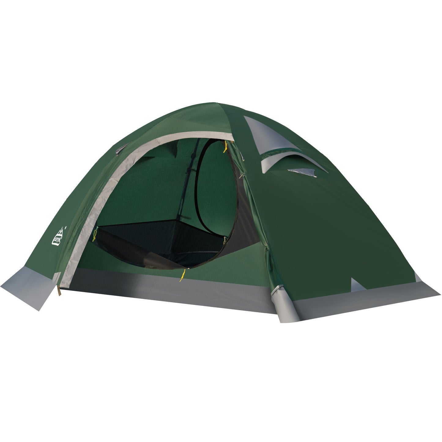 Camppal 2 Person Backpacking Tent, Waterproof 4 Season Tent, Windproof Rainproof Cold Weather Winter Tent for Camping, Hiking, Hunting, Motorbiking, Cycling - Green