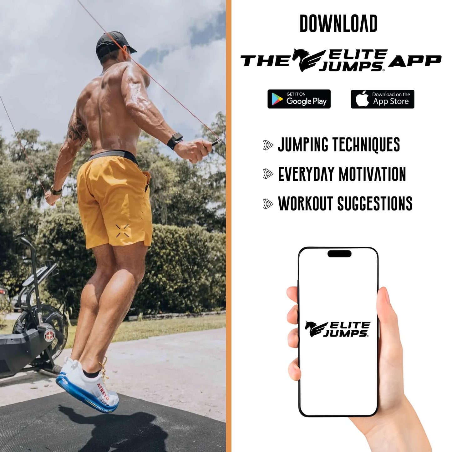 Elite Jumps Beaded Jump Rope | Adjustable Jump Ropes for Fitness with Unbreakable Handles and Shatterproof Beads | Crossover Jump Rope for Your Exercise Equipment | Segmented Jump Rope