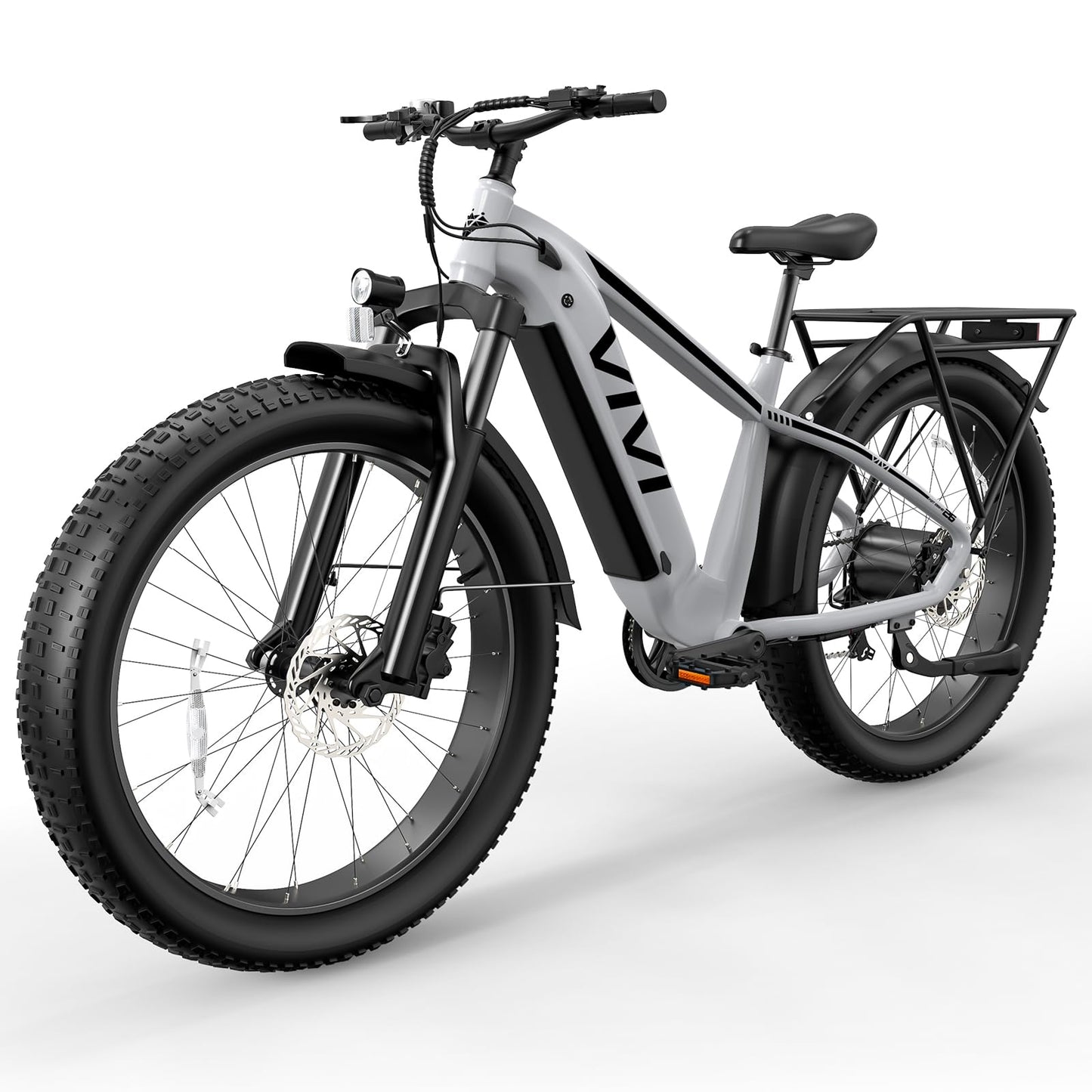 Vivi ACE01 Electric Bike for Adults, 26" x 4.0 Fat Tire Ebike, 1475W Peak Motor Torque Sensor Electric Mountain Bike, 25MPH Electric Bicycle with 48V 15AH Battery, Hydraulic Brake, UL 2849 Certified