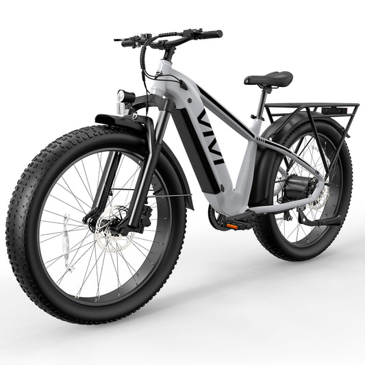 Vivi ACE01 Electric Bike for Adults, 26" x 4.0 Fat Tire Ebike, 1475W Peak Motor Torque Sensor Electric Mountain Bike, 25MPH Electric Bicycle with 48V 15AH Battery, Hydraulic Brake, UL 2849 Certified