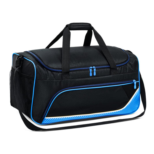 Uarition Mens Gym Bag 21 inch Large Overnight Weekender Duffle Bag for Travel Sport-Blue/Black