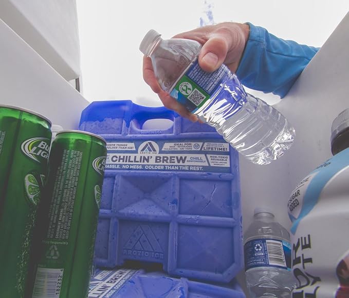 Arctic Ice Chillin' Brew Series Long Lasting Reusable Ice Pack - Freezes at 28° Fahrenheit - Designed to Keep Beverages Colder Than Ice