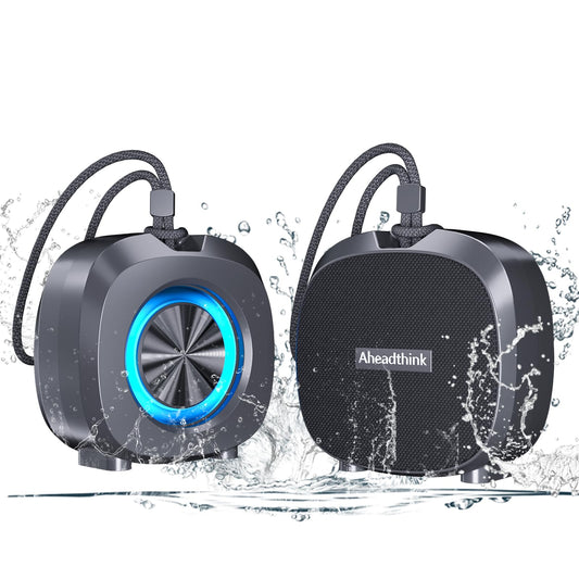 Bluetooth Speaker, Portable Wireless, IPX5 Waterproof Speaker, Bluetooth 5, RGB Color Lights, Loud Stereo Sound, Bass, TWS Pairing, Suitable for Party, Home, Outdoor Use for Long Time Playing.