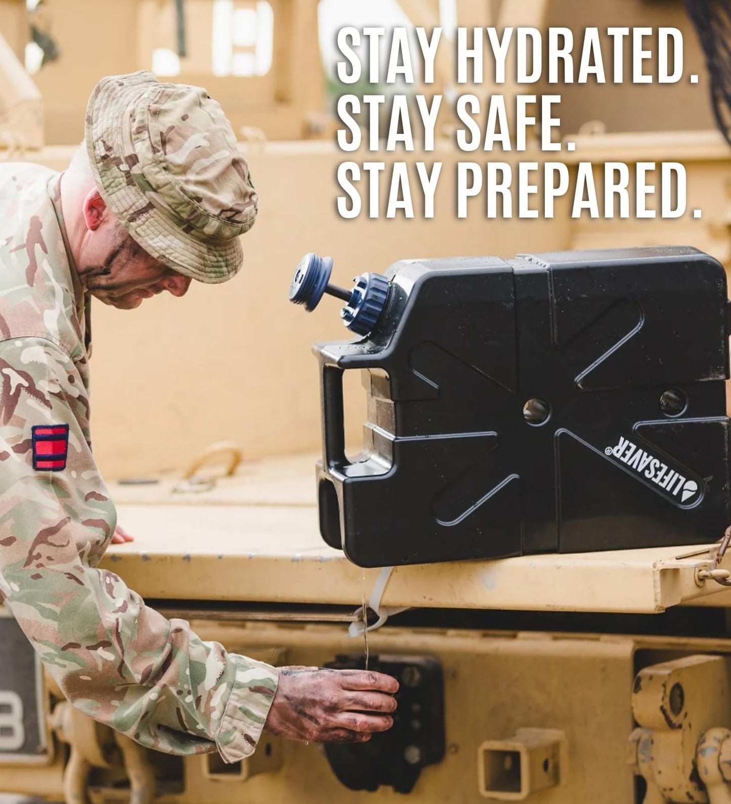 Lifesaver Jerrycan Water Purifier - Military Spec, Heavy Duty Water Purifier for Overlanding, Camping, Hiking, Emergency Preparedness and Survival Kit (Army Green) (Black)